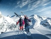 Paar beim Skifahren am Kitzsteinhorn