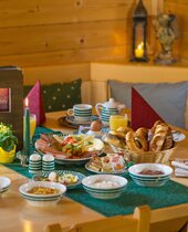 Frühstück in der Hagan Lodge Altaussee