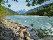 Fluss in Osttirol im Sommer